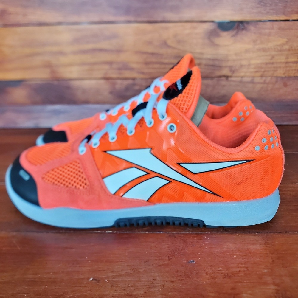 Reebok Nano X2 Training Shoes Women 7 Orange Flare DuraGrip Mesh HQ6853